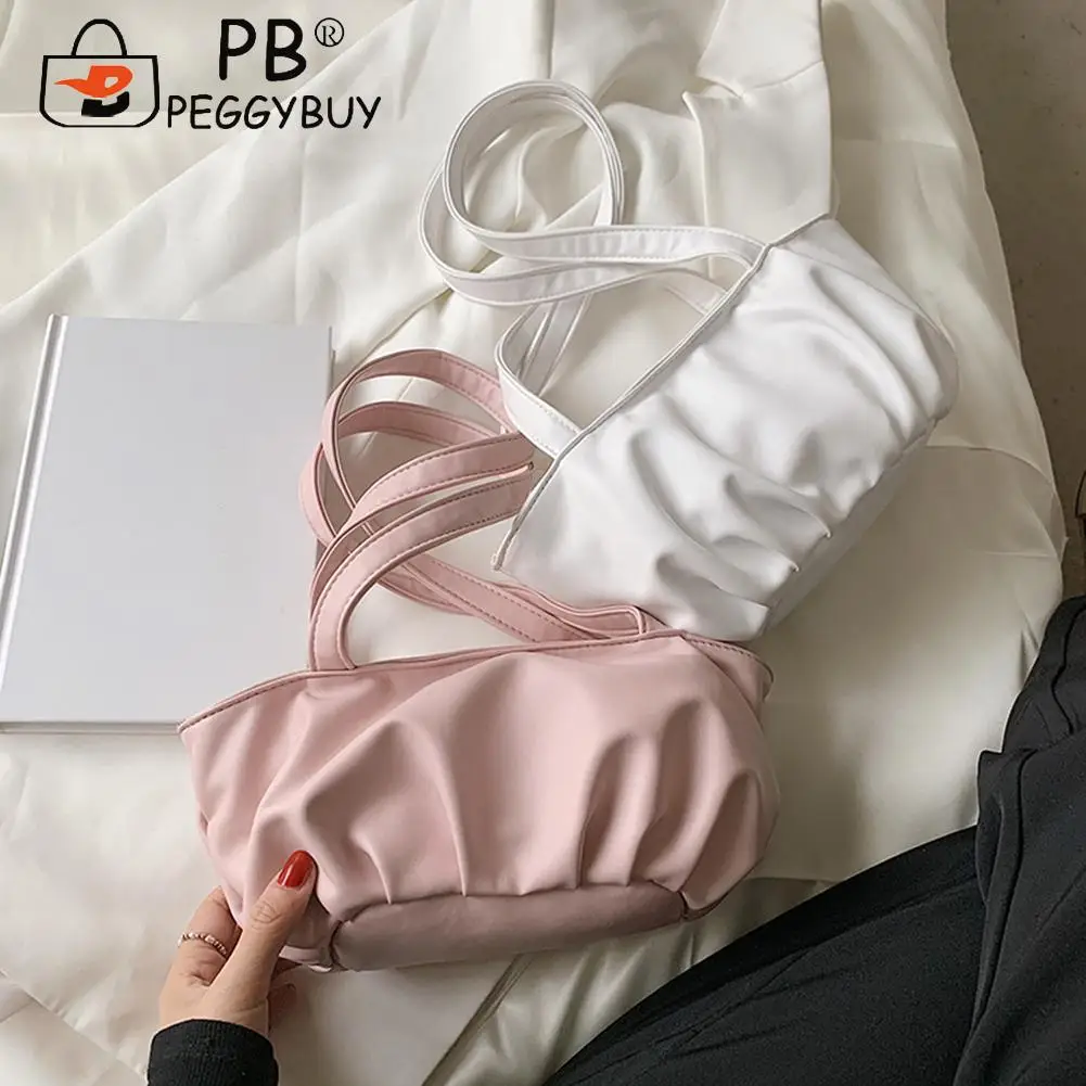 Женская плиссированная сумка через плечо из искусственной кожи, однотонный саквояж на одно плечо, Повседневная Дамская сумочка для подмыше... 
Женская плиссированная сумка через плечо из искусственной кожи, однотонный саквояж на одно плечо, Повседневная Дамская сумочка для подмыше...