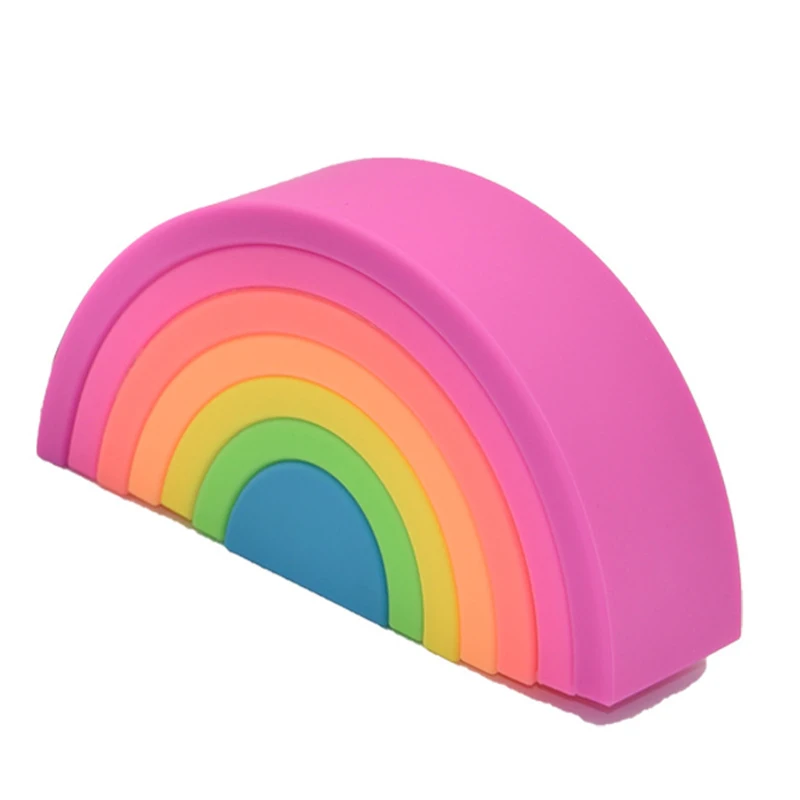 Rainbow Montessori Silicone Building Blocks Baby Food Grade Silicone Toy DIY Creative Stacking Balance Game Educational Toy
Rainbow Montessori Silicone Building Blocks Baby Food Grade Silicone Toy DIY Creative Stacking Balance Game Educational Toy