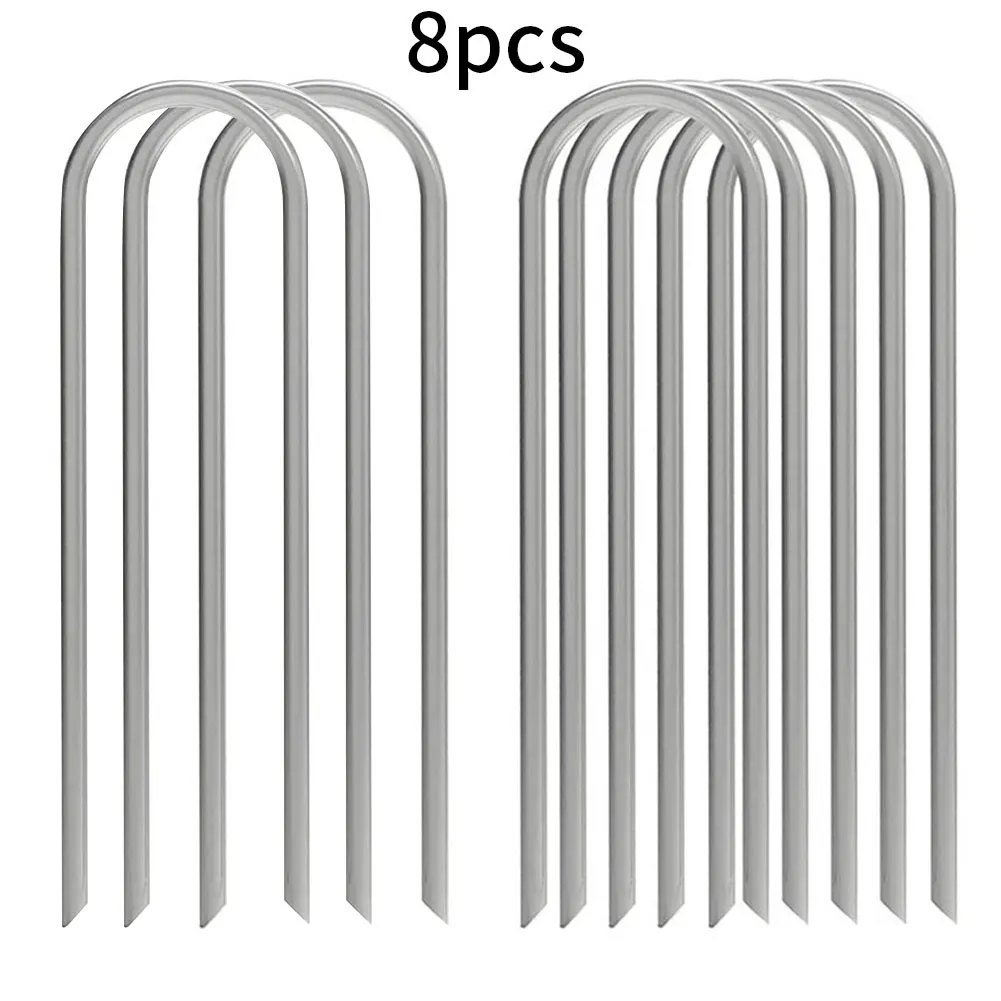 8PCS Trampoline Stakes U-Shaped Metal Football Goal Pegs Reusable Tent Ground Anchors for Football Goals Silver
8PCS Trampoline Stakes U-Shaped Metal Football Goal Pegs Reusable Tent Ground Anchors for Football Goals Silver