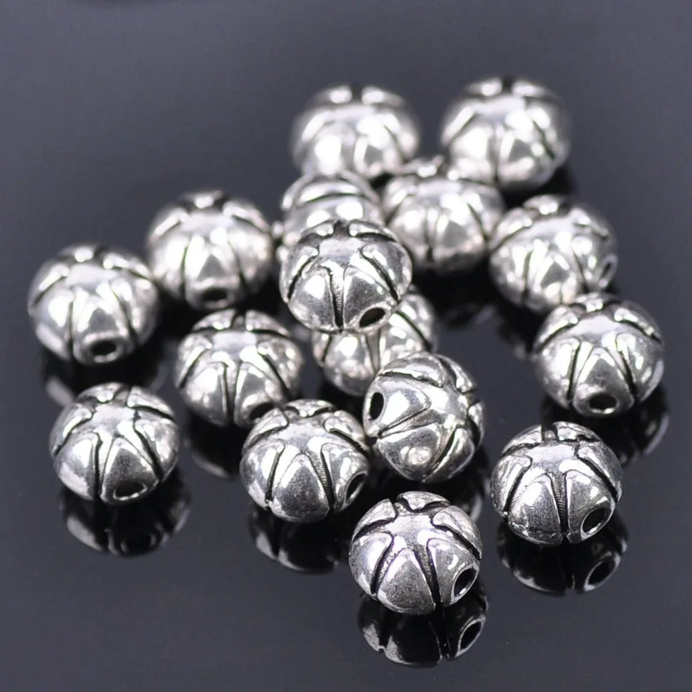 100pcs Tibetan Silver Metal 6.5x4.5mm Round Shape Carved Loose Spacer Beads lot for Jewelry Making DIY Crafts Findings
100pcs Tibetan Silver Metal 6.5x4.5mm Round Shape Carved Loose Spacer Beads lot for Jewelry Making DIY Crafts Findings
