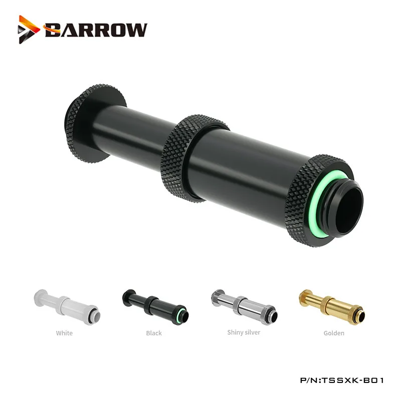 Barrow Double G1/4" Water Cooling GPU Card Block Connector Fittings 41-69MM Stretch Adapter White Black Silver Gold,TSSXK-B01
Barrow Double G1/4" Water Cooling GPU Card Block Connector Fittings 41-69MM Stretch Adapter White Black Silver Gold,TSSXK-B01
