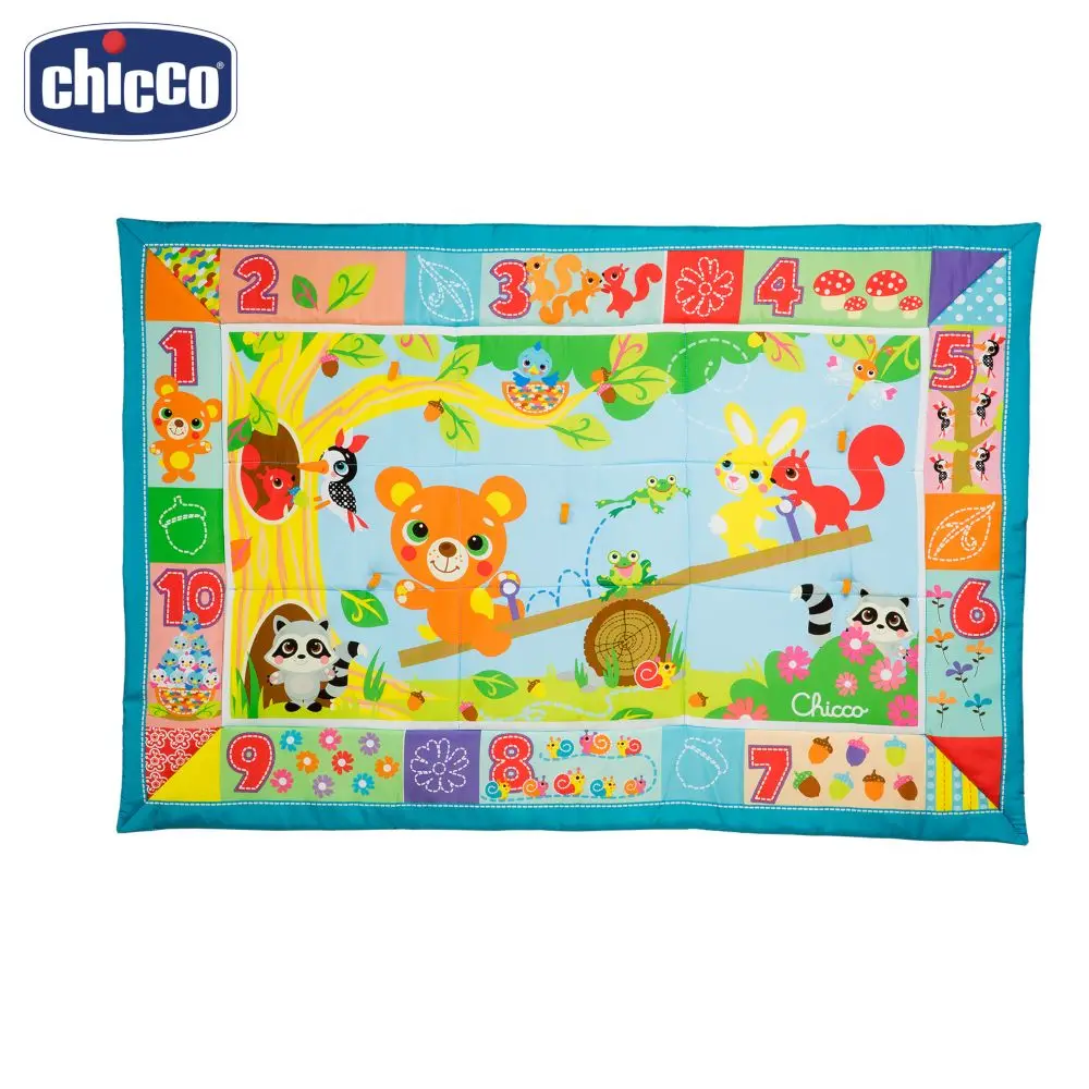 Игровой коврик Chicco XXL "Лесные друзья" зеленый|Коврики развивающие| |
