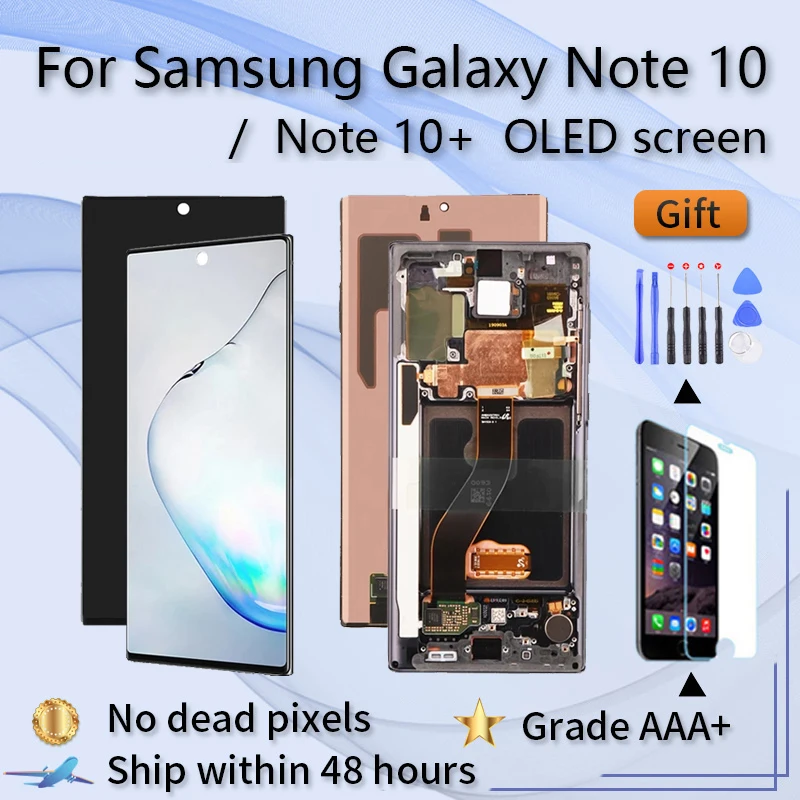 

AMOLED дисплей для Note 10 Plus Note10 + N975 N9750 для SAMSUNG Galaxy Note 10 N970F N970 N9700 ЖК сенсорный экран
