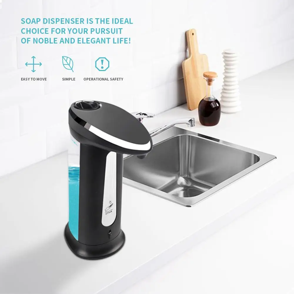 400ml Smart Sensor Automatic Liquid Soap Dispenser Touchless ABS Electroplated Sanitizer Dispensador for Kitchen and Bathroom
400ml Smart Sensor Automatic Liquid Soap Dispenser Touchless ABS Electroplated Sanitizer Dispensador for Kitchen and Bathroom