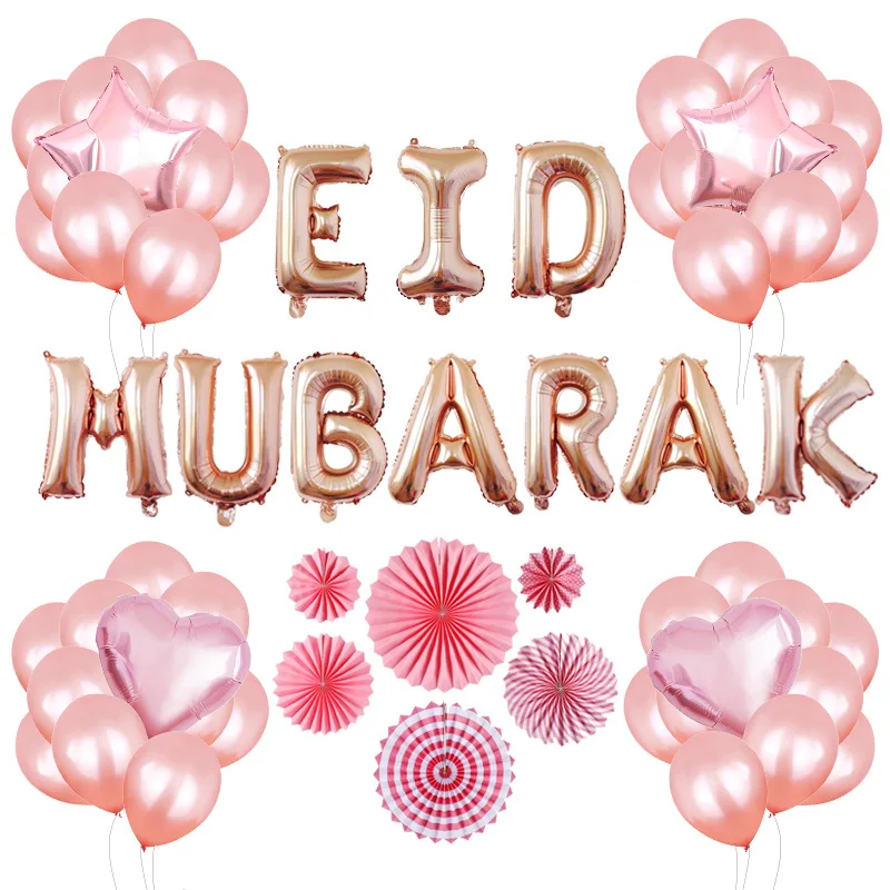 Ramadan Karim Decoration Eid Al Fitr Mubarak Foil Balloon Moon Star Heart-shaped Paper Fan Rose Gold Decoration Decoration
Ramadan Karim Decoration Eid Al Fitr Mubarak Foil Balloon Moon Star Heart-shaped Paper Fan Rose Gold Decoration Decoration