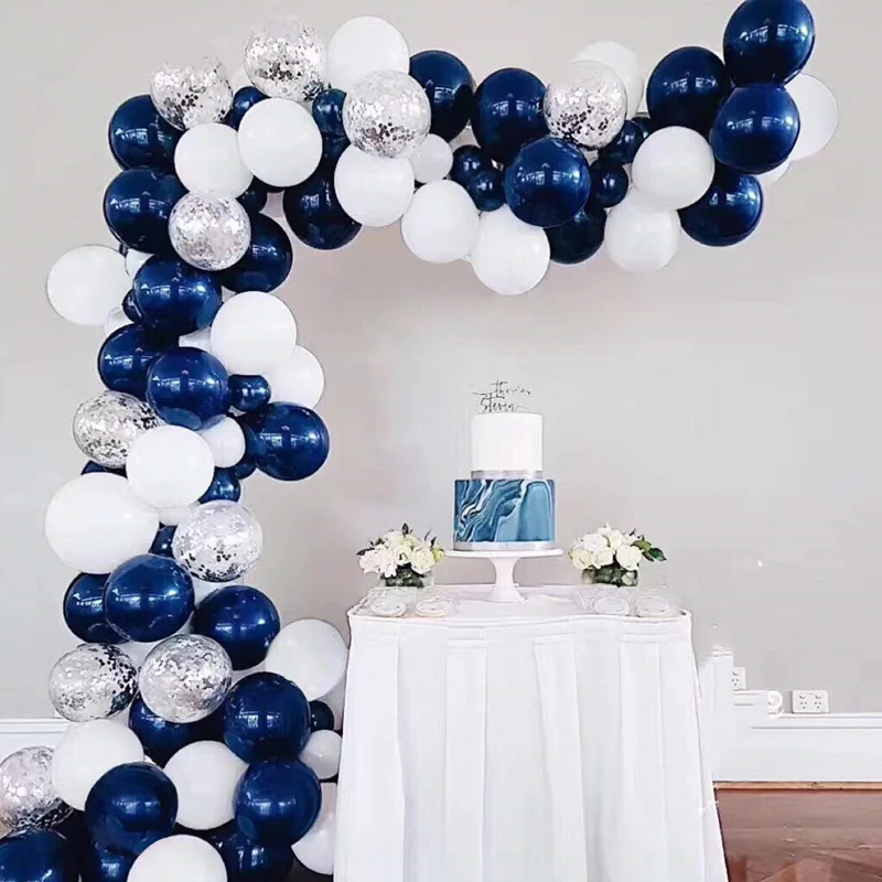 

73pcs/lot Navy Blue Balloons Confetti Latex Balloon Arch Garland Kit Baby Shower Birthday Party Wedding Decoration Air Globos