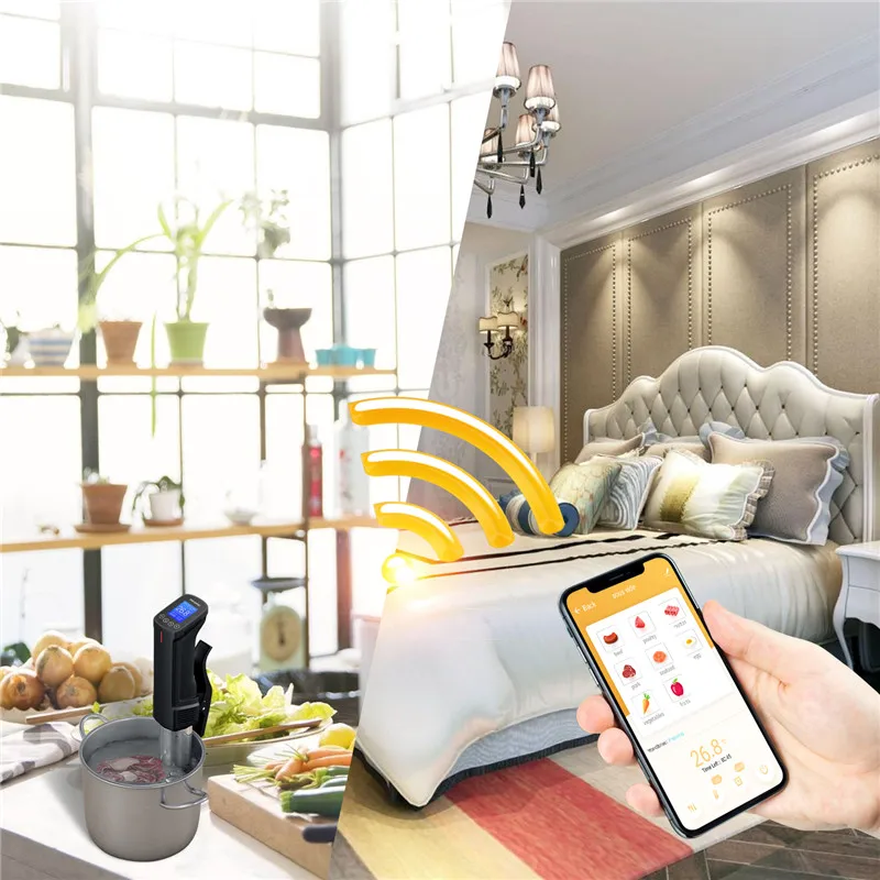 Inkbird Sous Vide WI-FI Thermostat Kitchen Utensil Home Cookware 1000W 220V Power Thermal Immersion Cycle Temperature Controller
Inkbird Sous Vide WI-FI Thermostat Kitchen Utensil Home Cookware 1000W 220V Power Thermal Immersion Cycle Temperature Controller