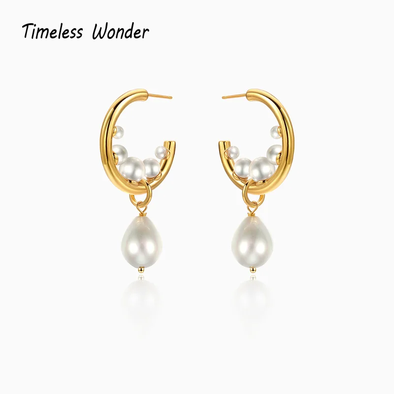 Женские серьги-кольца с имитацией жемчуга, в стиле панк
Женские серьги-кольца с имитацией жемчуга, в стиле панк