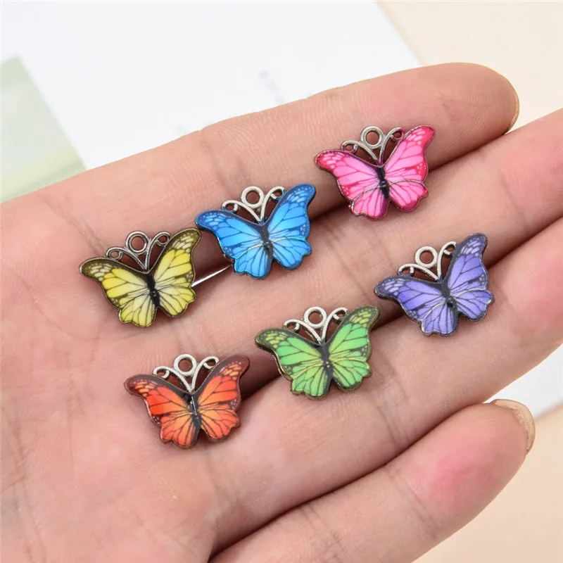 10pcs/lot Colorful Butterfly Charms Jewelry Findings DIY Necklace Bracelet Women Jewelry Accessories
10pcs/lot Colorful Butterfly Charms Jewelry Findings DIY Necklace Bracelet Women Jewelry Accessories