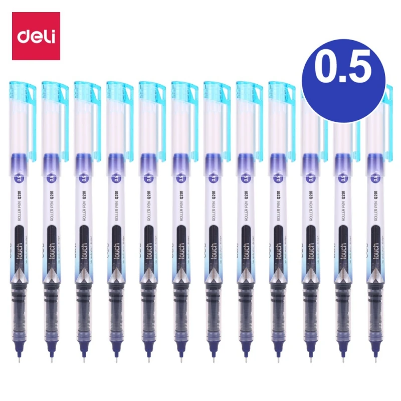 DELI 12 Pcs Gel Ink Roller Ball Pen, Medium Line(0.7mm), School Office Stationery supply, Black OR Blue ink
DELI 12 Pcs Gel Ink Roller Ball Pen, Medium Line(0.7mm), School Office Stationery supply, Black OR Blue ink
