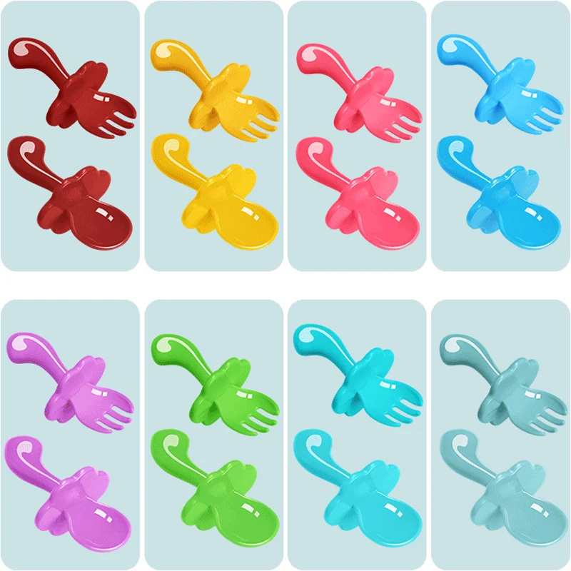 2 Pcs Short Handle Spoon and Fork Set Candy Color Baby Feeding Training Spoon Food Grade PP Children's Tableware Kids Fork Case
2 Pcs Short Handle Spoon and Fork Set Candy Color Baby Feeding Training Spoon Food Grade PP Children's Tableware Kids Fork Case