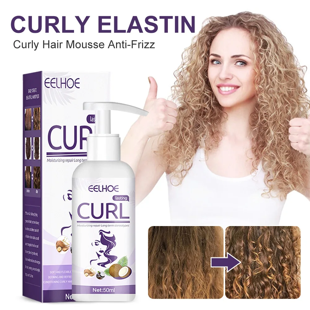50ml Curly Hair Mousse Anti-Frizz Hair Repairing Styling Elastin Natural Curl Define Moisturizing Foam Curly Hair Volumizing Gel
50ml Curly Hair Mousse Anti-Frizz Hair Repairing Styling Elastin Natural Curl Define Moisturizing Foam Curly Hair Volumizing Gel