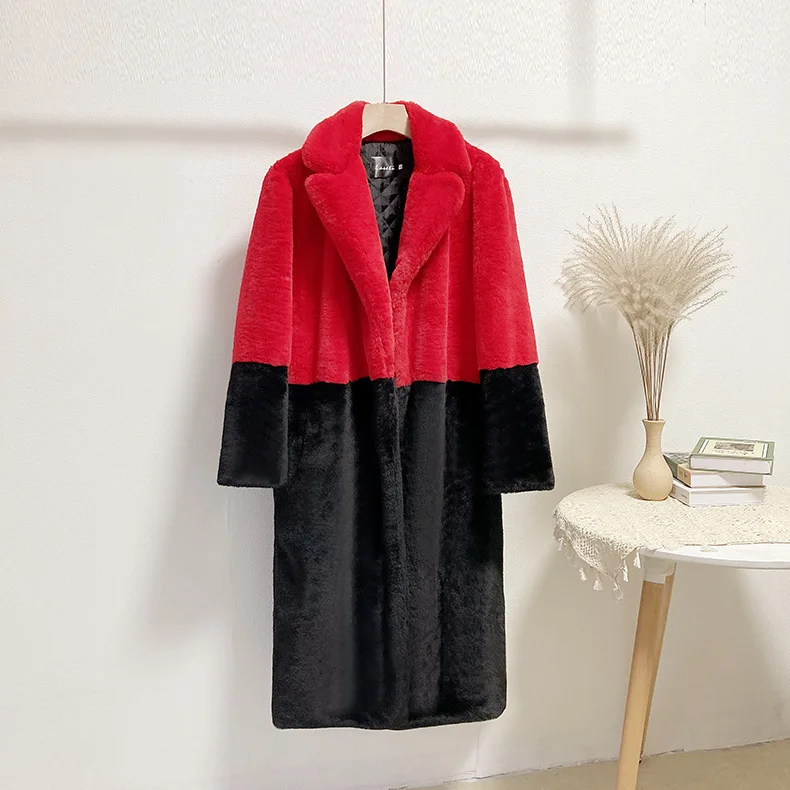 Female Casual Thick Warm Patchwork Lamb Fur Coat Loose Oversized Clothes Faux Fur Coat Women 2020 Autumn Winter Long Jackets
Female Casual Thick Warm Patchwork Lamb Fur Coat Loose Oversized Clothes Faux Fur Coat Women 2020 Autumn Winter Long Jackets