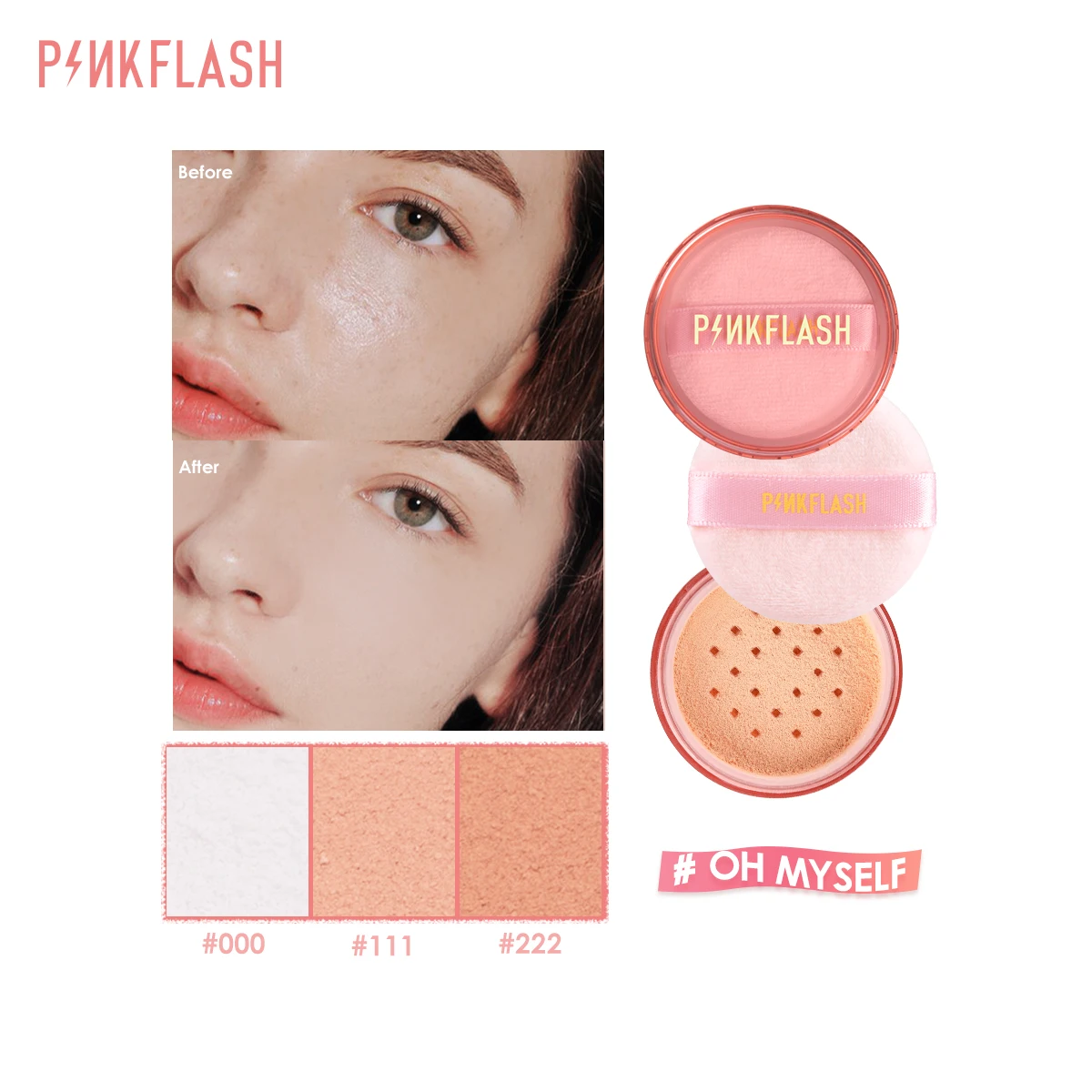 Pinkflash 3 Colors Loose Powder Oil Controller Lightweight & Poreless Portable Translucent Loose Setting Powder Makeup
Pinkflash 3 Colors Loose Powder Oil Controller Lightweight & Poreless Portable Translucent Loose Setting Powder Makeup
