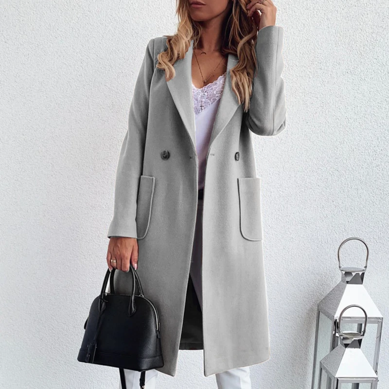 Office Lady Elegant Coat Women Solid Color Pocket Slim Outerwear Lapel Blazer Commuter Long Coats Female Clothing 2021 Fashion
Office Lady Elegant Coat Women Solid Color Pocket Slim Outerwear Lapel Blazer Commuter Long Coats Female Clothing 2021 Fashion
