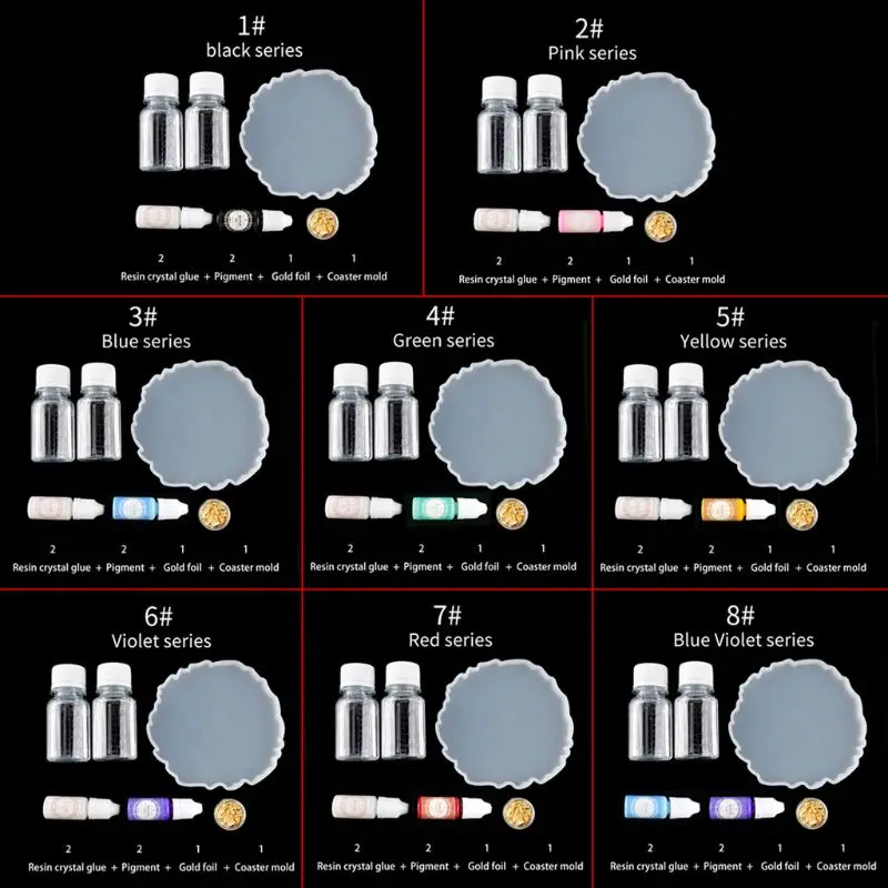 Resin Casting Coaster Pigment Molds Kit Geode Agate Epoxy Coaster Mold Art Craft
Resin Casting Coaster Pigment Molds Kit Geode Agate Epoxy Coaster Mold Art Craft