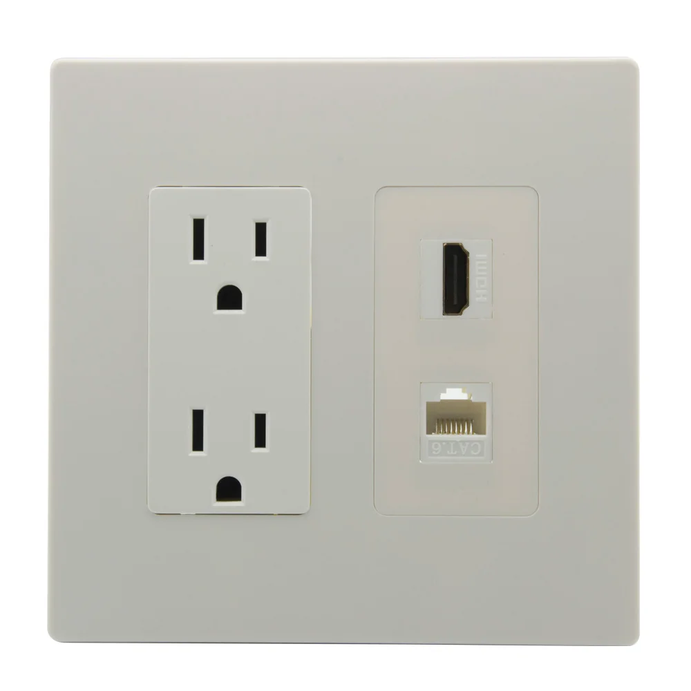 Новый дизайн, 2 комплекта, без винтов, декоративный стиль, 2 порта s, электрическая мощность, 1 порт CAT6 RJ45 1 порт HDMI V2.0, Настенная пластина
Новый дизайн, 2 комплекта, без винтов, декоративный стиль, 2 порта s, электрическая мощность, 1 порт CAT6 RJ45 1 порт HDMI V2.0, Настенная пластина