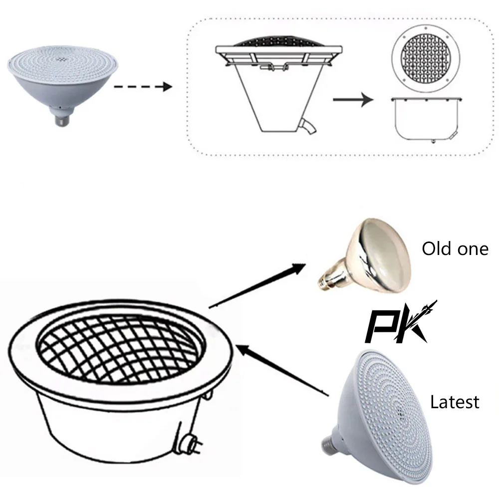 Customizable PAR38 PAR56 LED Swimming Pool Light E27 E26 Bulb IP68 Underwater Spotlight 17Modes Remote Pond Light or Pentair
Customizable PAR38 PAR56 LED Swimming Pool Light E27 E26 Bulb IP68 Underwater Spotlight 17Modes Remote Pond Light or Pentair