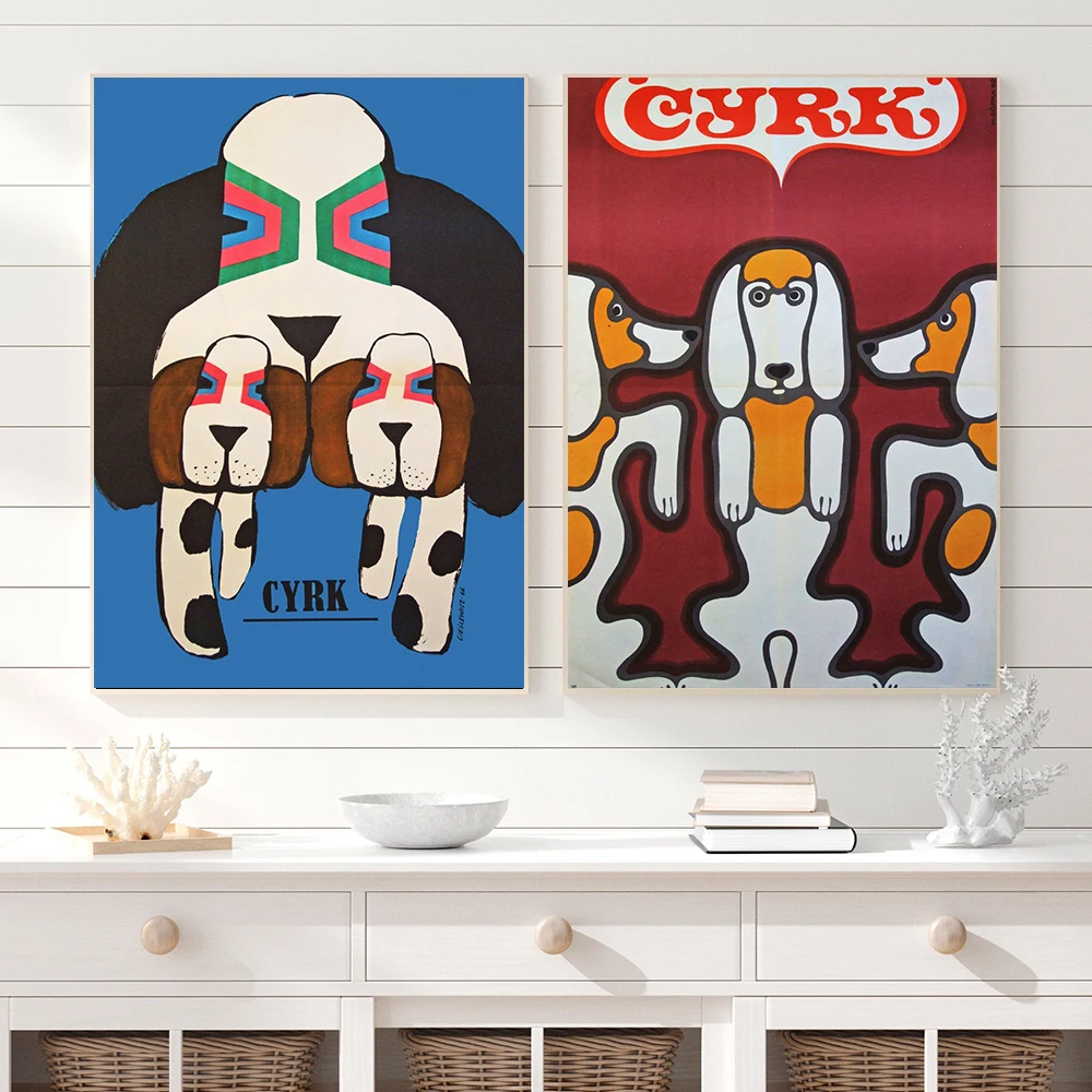 Polish Cyrk Circus Dog Minimalist Canvas Painting Wall Art Nordic Posters and Prints Wall Pictures for Living Room Decoration 
Polish Cyrk Circus Dog Minimalist Canvas Painting Wall Art Nordic Posters and Prints Wall Pictures for Living Room Decoration
