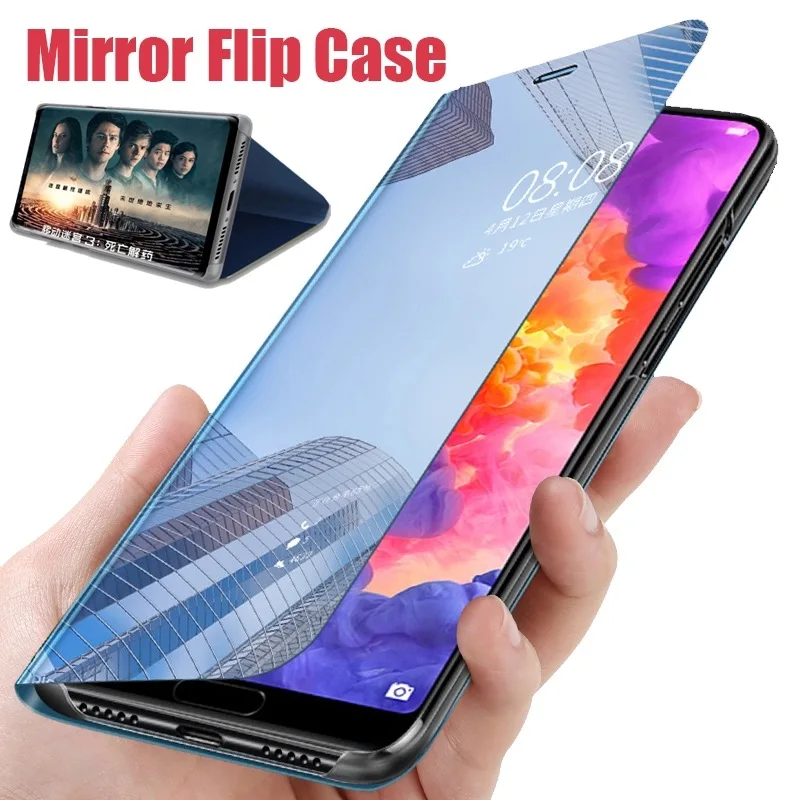 Умный зеркальный флип-чехол для Samsung Galaxy S8 S9 S10 Plus S10e S6 S7 Edge Note 9 8 J7 J5 2016 A6 A8 J4 J8 J6 2018 A5