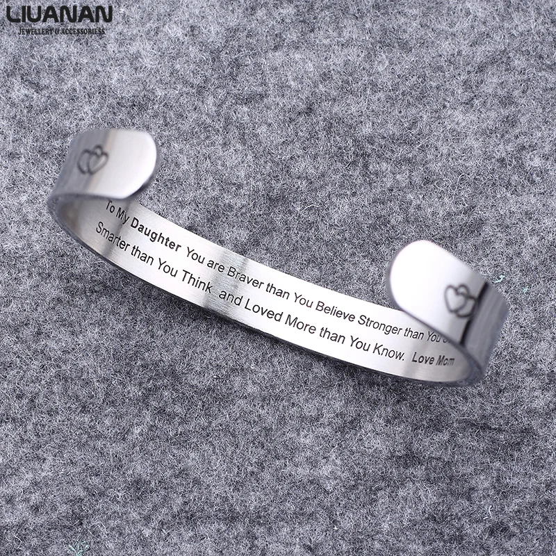 10mm Daughter Engraved Cuff Bracelet Wide Bracelet Family Bangles For Women Jewelry Daughter Gifts You're Braver Bracelet
10mm Daughter Engraved Cuff Bracelet Wide Bracelet Family Bangles For Women Jewelry Daughter Gifts You're Braver Bracelet
