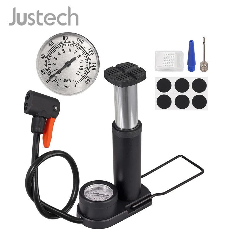 Justech Portable Bike Pump Mountain Mini Inflator Tire Air Pressure Gauge High Pressure Capacity Mini Foot Pump With Gauge
Justech Portable Bike Pump Mountain Mini Inflator Tire Air Pressure Gauge High Pressure Capacity Mini Foot Pump With Gauge