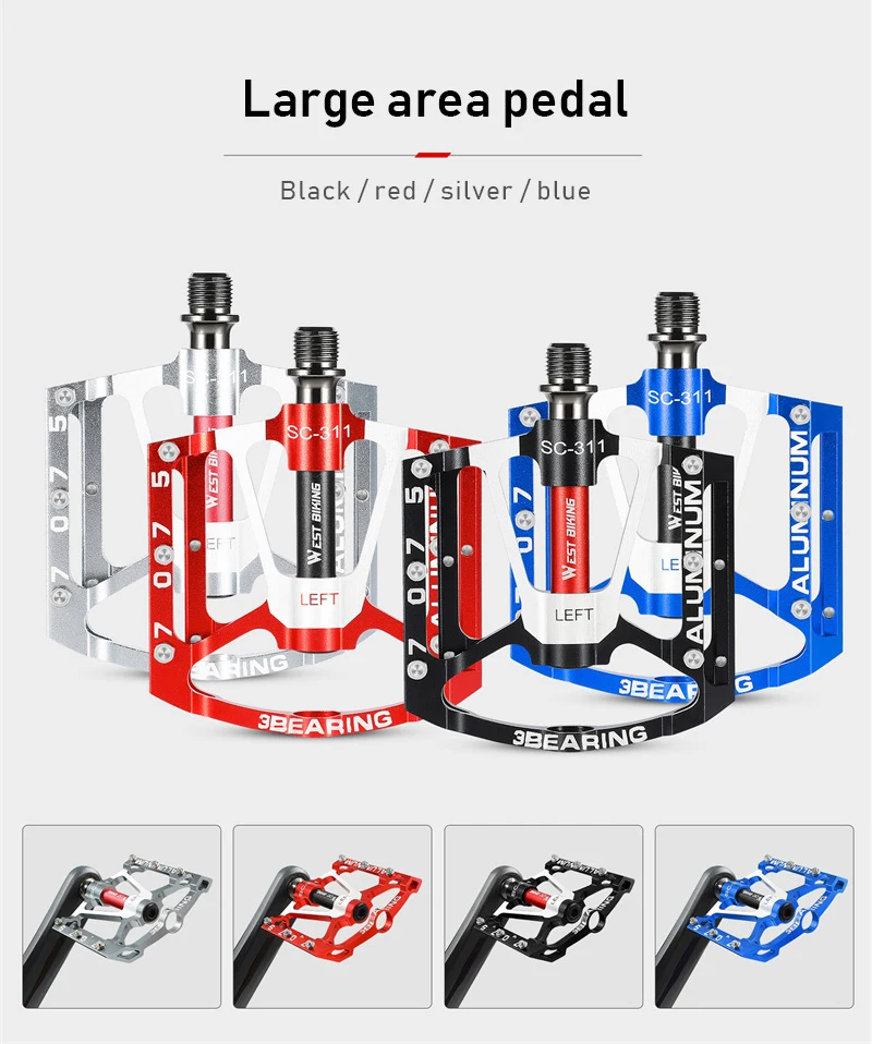 Aluminum Alloy Three Peilin Pedal Lightweight Road Bike Bearing Pedal Pedal Riding Pedals Flat Bicycle Parts Accessories.
Aluminum Alloy Three Peilin Pedal Lightweight Road Bike Bearing Pedal Pedal Riding Pedals Flat Bicycle Parts Accessories.