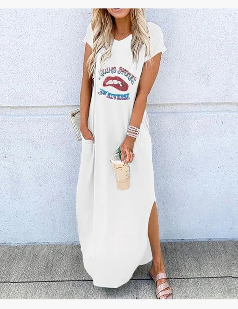 Dress Women Spring Summer Round Neck Short Sleeved Loose Long Dress 2020 Streetwear Big Swing Moda Feminina Lounge Wear Clothing
Dress Women Spring Summer Round Neck Short Sleeved Loose Long Dress 2020 Streetwear Big Swing Moda Feminina Lounge Wear Clothing