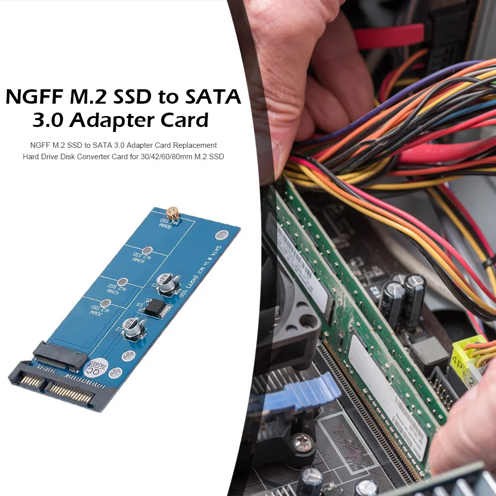 M.2 To SATA Adapter Raiser M.2 NGFF Converter 2.5" SATA3 Card B Key For 30/42/60/80mm M.2 SSD
M.2 To SATA Adapter Raiser M.2 NGFF Converter 2.5" SATA3 Card B Key For 30/42/60/80mm M.2 SSD
