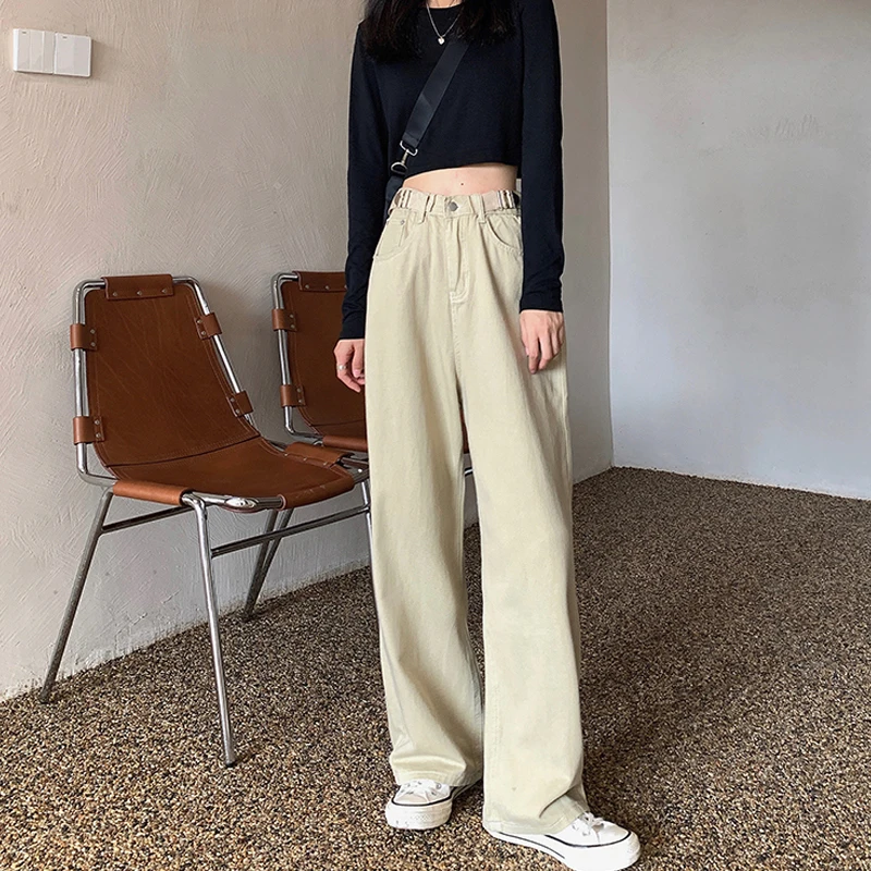 Autumn and winter 2021 women's new adjustable large size high waist straight wide leg casual jeans casual all-match trousers
Autumn and winter 2021 women's new adjustable large size high waist straight wide leg casual jeans casual all-match trousers