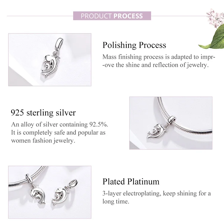 925 Sterling Silver Jewelry Symbol Of Love Happiness Dolphin Pendant Charms Fit Original Bracelet & Necklace women Bijoux
925 Sterling Silver Jewelry Symbol Of Love Happiness Dolphin Pendant Charms Fit Original Bracelet & Necklace women Bijoux