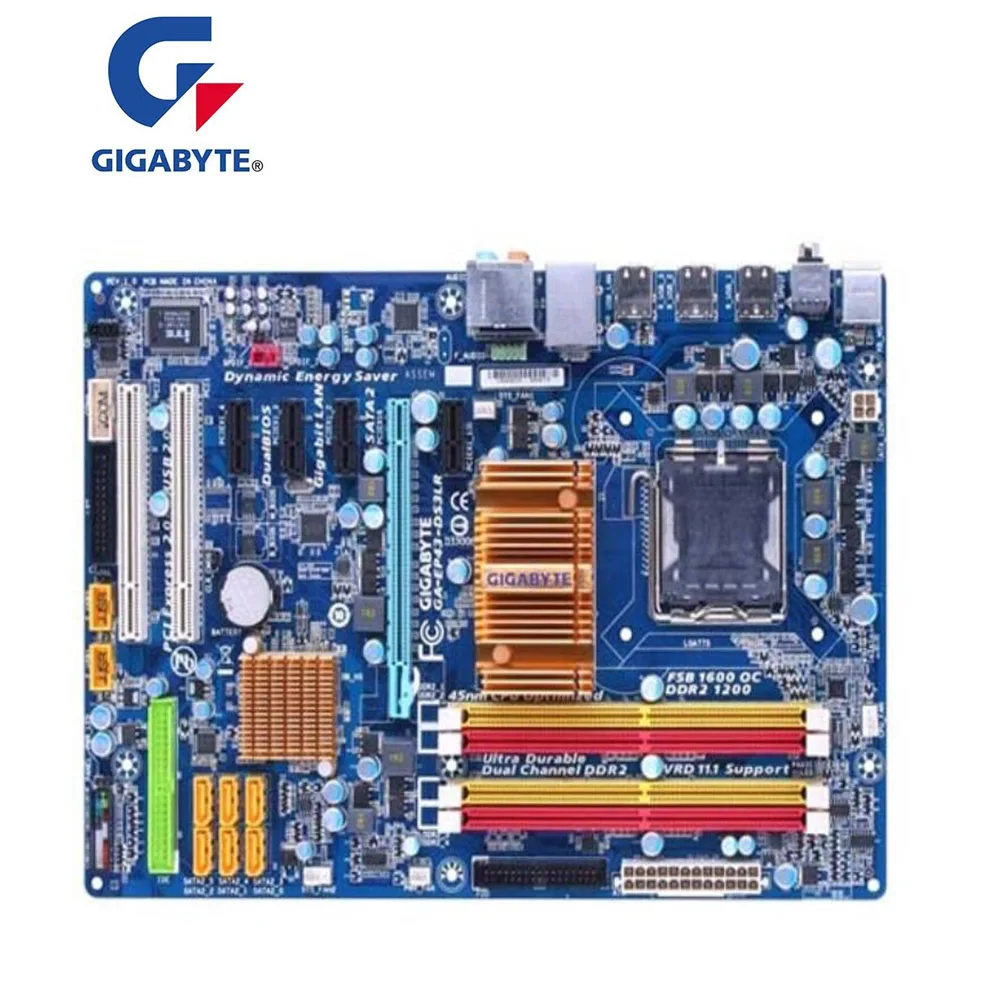 Для GIGABYTE GA EP43 DS3LR настольная материнская плата P43 розетка LGA 775 ATX DDR2 16G ES3G