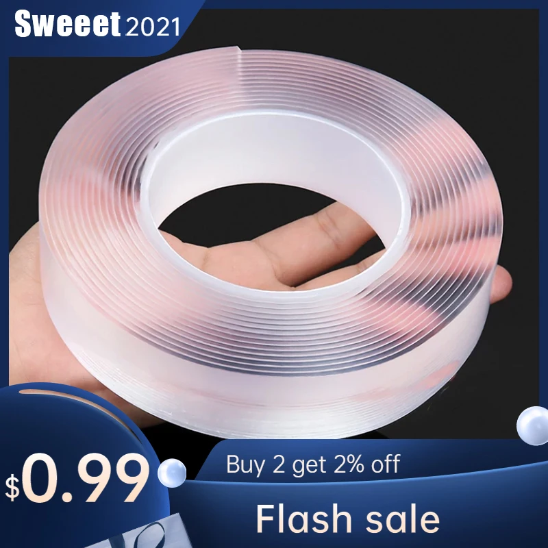 Monster Tape Waterproof Wall Stickers Reusable Heat Resistant Bathroom Home Decoration Tapes Transparent Double Sided Nano Tape
Monster Tape Waterproof Wall Stickers Reusable Heat Resistant Bathroom Home Decoration Tapes Transparent Double Sided Nano Tape