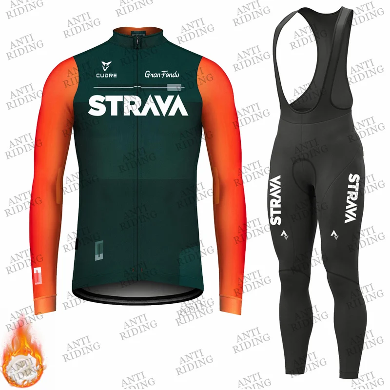 New STRAVA Winter Thermal Fleece Set Cycling Clothes Men's Jersey Suit Sport Riding Bike MTB Clothing Bib Pants Warm Sets Ropa
New STRAVA Winter Thermal Fleece Set Cycling Clothes Men's Jersey Suit Sport Riding Bike MTB Clothing Bib Pants Warm Sets Ropa