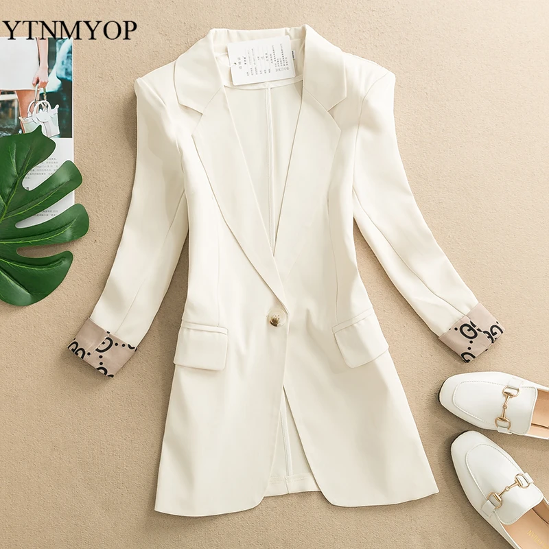 YTNMYOP Spring Blazer Women Slim One Button Suit Coat Autumn Plus Size S-3XL Office Lady Blazers V-Neck
YTNMYOP Spring Blazer Women Slim One Button Suit Coat Autumn Plus Size S-3XL Office Lady Blazers V-Neck