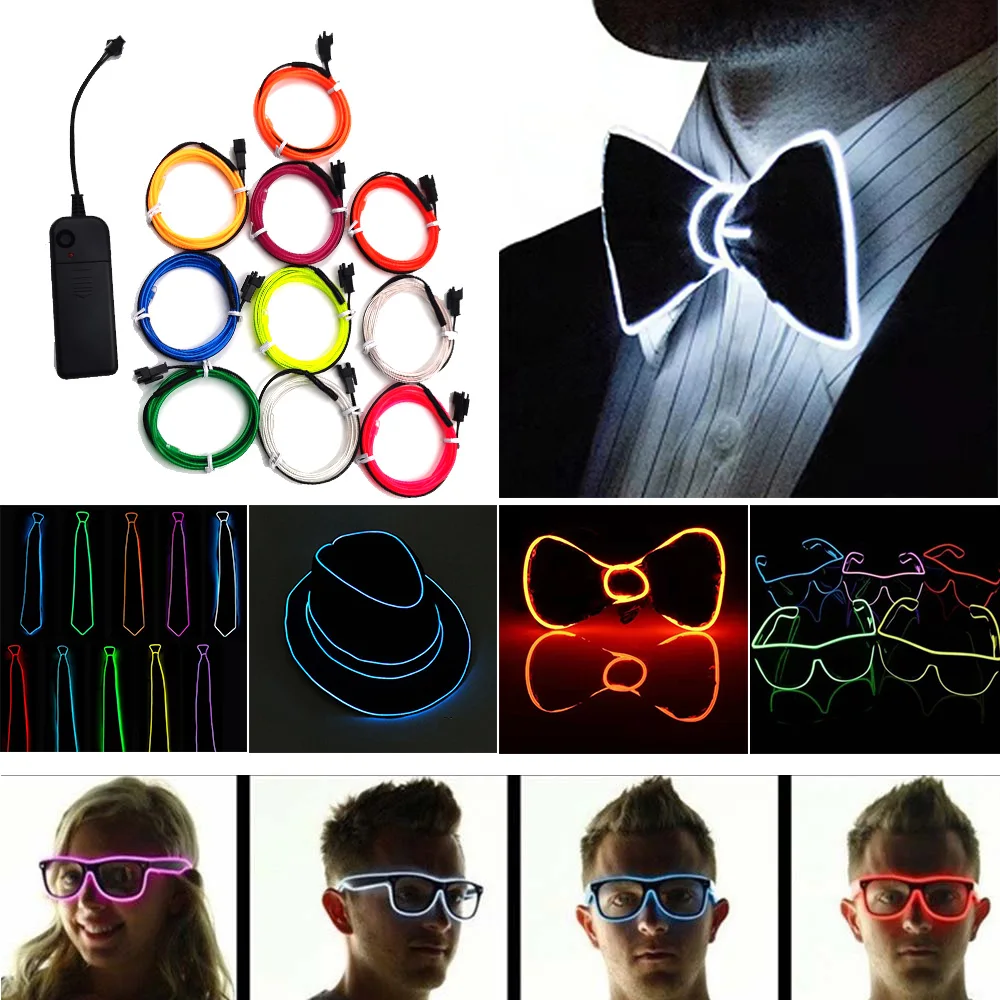 

Jazz Dancer Favors Wire Glowing Streak Gentleman Cap Attractive Crazy Led Strip Neon Top Hat Tie Glasses Event Wedding Party Sup