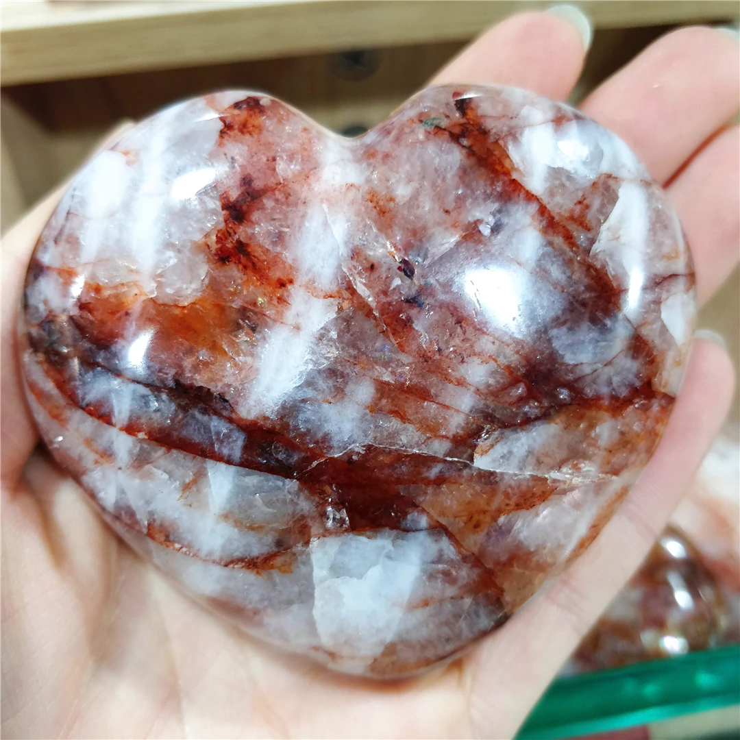 Natural Fire Quartz With Rainbow Cracks Raw Rock Crystal Crafts Mineral Specimens Carving Love Heart Ornaments Feng Shui Decor
Natural Fire Quartz With Rainbow Cracks Raw Rock Crystal Crafts Mineral Specimens Carving Love Heart Ornaments Feng Shui Decor