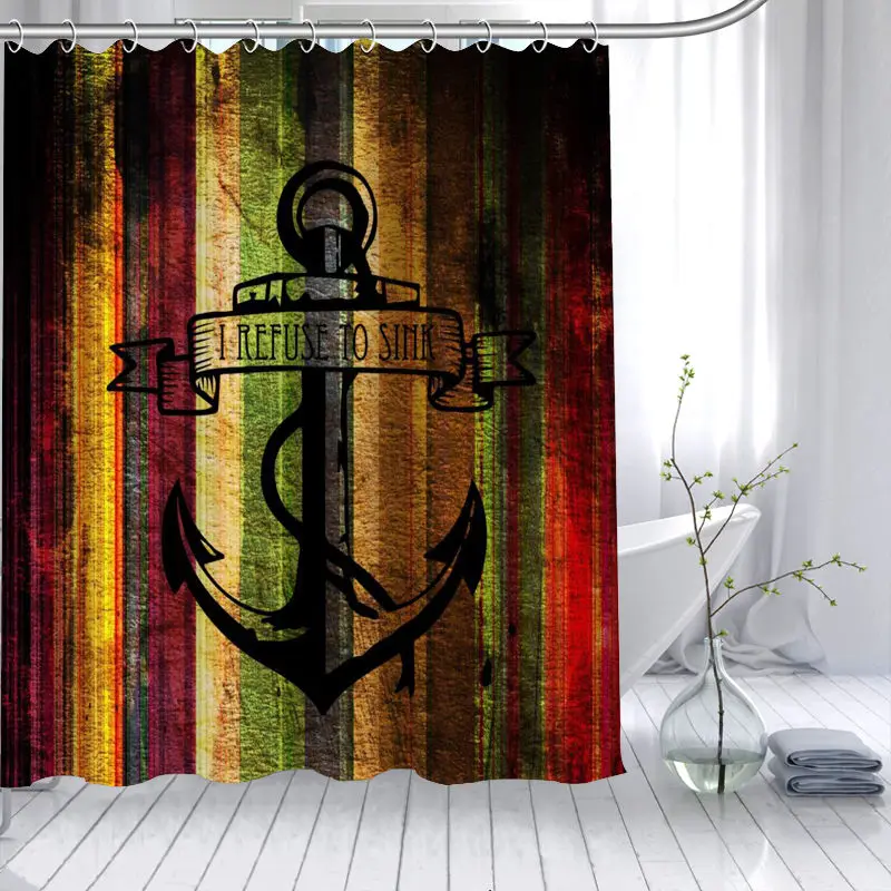 ShunQian HOT SALE Wood And Anchor Shower Curtain Polyester Fabric 12 Hooks For The Bathroom Waterproof Mildew Funy Bath Curtain
ShunQian HOT SALE Wood And Anchor Shower Curtain Polyester Fabric 12 Hooks For The Bathroom Waterproof Mildew Funy Bath Curtain