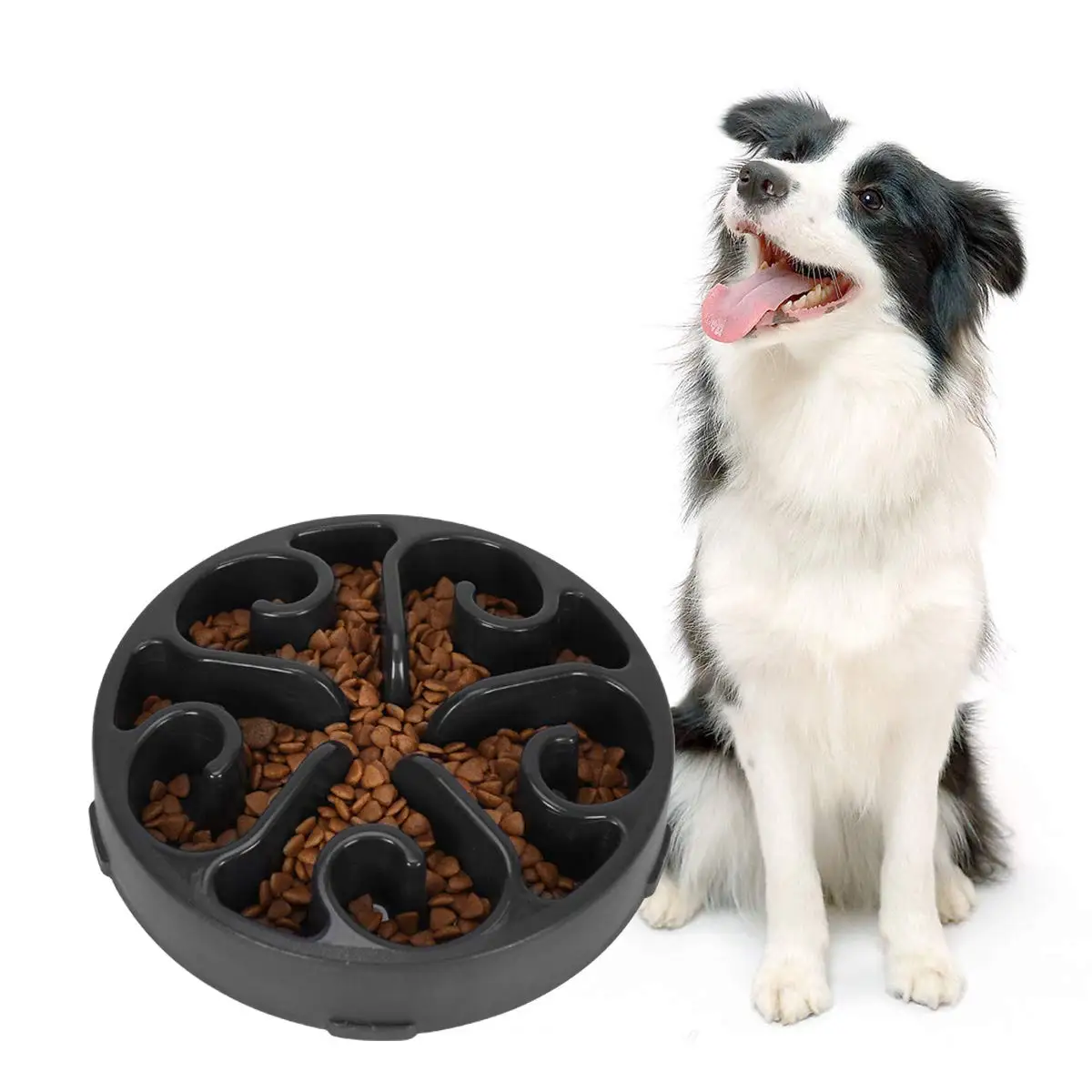 

Dog Cat Bowl Slow Feeder Portable Non-Slip Washable Cat Dogs Healthy Feeding Drinking Maze Bowls Plate Pets Slow Eating Supplies
