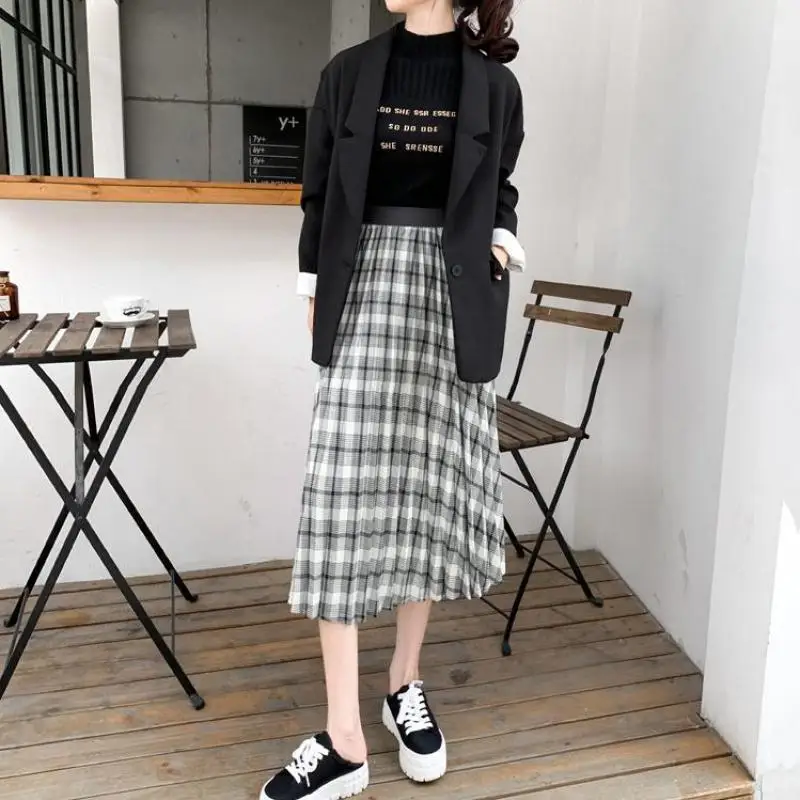 2021Autumn Winter New Retro Plaid Woolen Pleated Skirt High Waist Slim Casual Simple Loose Women A-line Long Skirt Free Shipping
2021Autumn Winter New Retro Plaid Woolen Pleated Skirt High Waist Slim Casual Simple Loose Women A-line Long Skirt Free Shipping