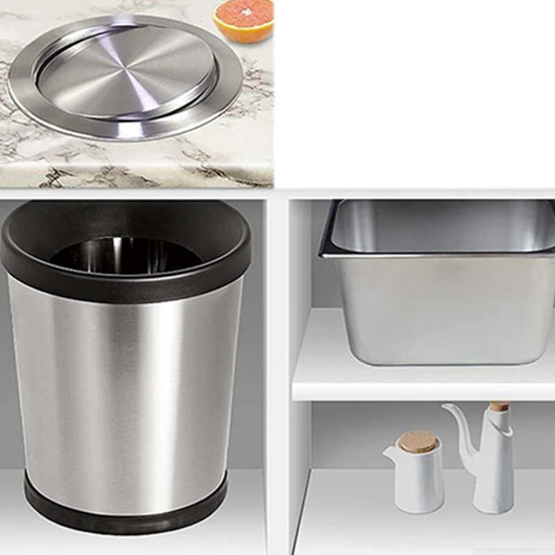 2Pcs Stainless Steel Garbage Flap Lid Trash Bin Cover Flush Lid for Kitchen Counter Top C & Top D 
2Pcs Stainless Steel Garbage Flap Lid Trash Bin Cover Flush Lid for Kitchen Counter Top C & Top D