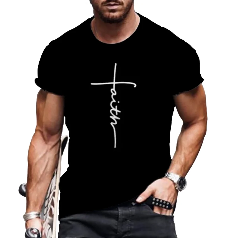 T Shirt Men Summer 2021 Oversized Personality 3D Cross Pattern Print Round Neck Fashion Casual Style T-Shirt Short Sleeve Tops
T Shirt Men Summer 2021 Oversized Personality 3D Cross Pattern Print Round Neck Fashion Casual Style T-Shirt Short Sleeve Tops