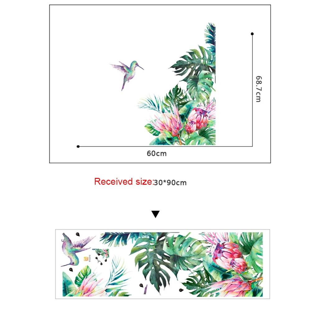 Tropical Leaves Flowers Bird Wall Stickers Bedroom Living Room Decoration Mural Home Decor Decals Removable Stickers Wallpaper
Tropical Leaves Flowers Bird Wall Stickers Bedroom Living Room Decoration Mural Home Decor Decals Removable Stickers Wallpaper