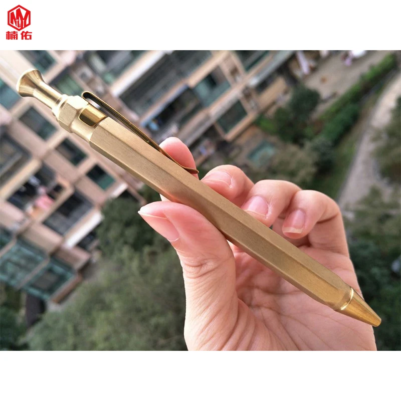 1PCS High Quality And Delicate Brass Pen Portable Pocket Business Office Cylindrical Pen EDC Hexagonal Push Brass Tactical Pen
1PCS High Quality And Delicate Brass Pen Portable Pocket Business Office Cylindrical Pen EDC Hexagonal Push Brass Tactical Pen