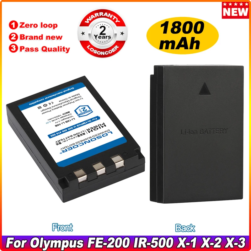LOSONCOER 1800 мА/ч Li-10B Li-12B для цифровой камеры OLYMPUS U300 U400 U410 C760 C765 C70 C7000 C770 U500 U600 U800 U810 U1000