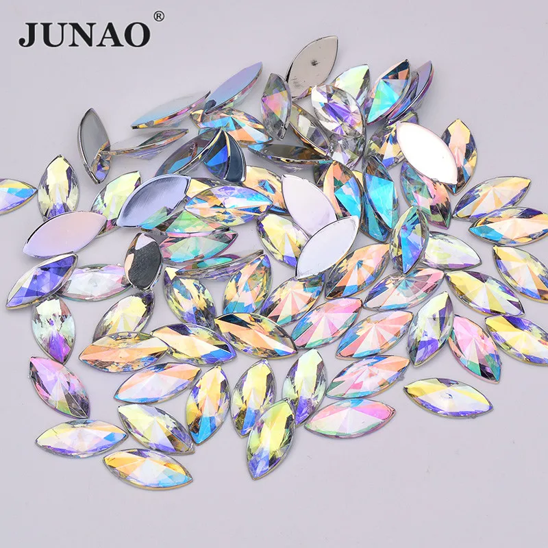 JUNAO 100pcs 5*10mm 7x15mm Horse Eye Crystal AB Rhinestone Flat Back Acrylic Strass Appliques For Jewelry Decoration Accessories 
JUNAO 100pcs 5*10mm 7x15mm Horse Eye Crystal AB Rhinestone Flat Back Acrylic Strass Appliques For Jewelry Decoration Accessories