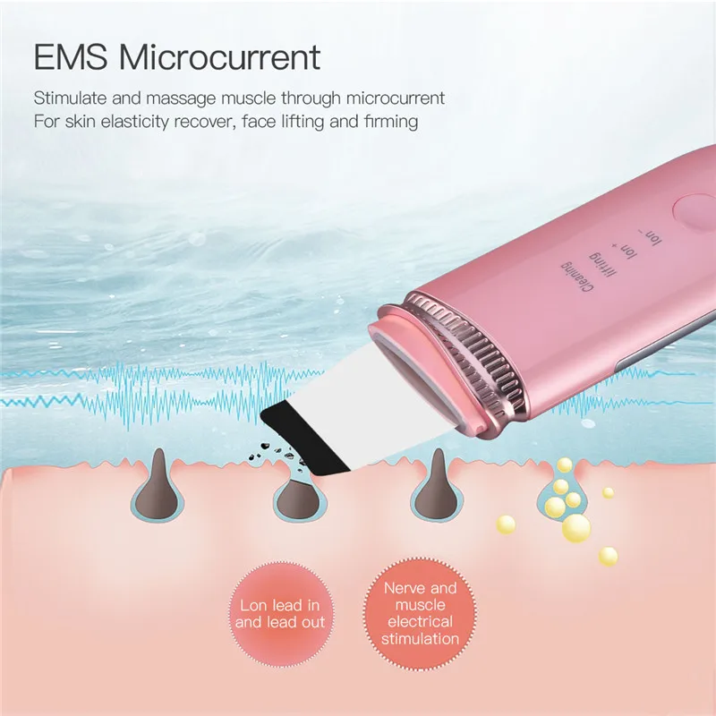 Ems Ion Facial Scrubber Ultrasonic Blackhead Remover Skin Cleaning Facial Massager Skin Peeling Anti Wrinkle Pore Cleaner Tools
Ems Ion Facial Scrubber Ultrasonic Blackhead Remover Skin Cleaning Facial Massager Skin Peeling Anti Wrinkle Pore Cleaner Tools