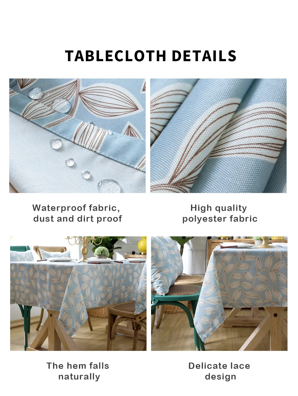BDEUS Waterproof Printed Tablecloth for Home and Camp Hotel Wedding Party Square Tablecloths Dining Table and Coffee Table Cover
BDEUS Waterproof Printed Tablecloth for Home and Camp Hotel Wedding Party Square Tablecloths Dining Table and Coffee Table Cover