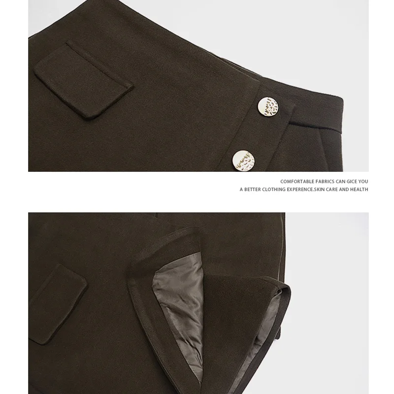 New Fashion Woolen Shorts Skirts Womens Autumn Winter Single Breasted High Waist Irregular Short Pants Women Casual Culottes
New Fashion Woolen Shorts Skirts Womens Autumn Winter Single Breasted High Waist Irregular Short Pants Women Casual Culottes