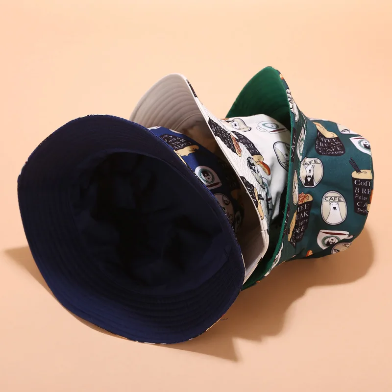 Summer Fisherman Hat Unisex Cartoon Print Reversible Bucket Hats Women Men Bucket Cap Vintage Fishing Hat
Summer Fisherman Hat Unisex Cartoon Print Reversible Bucket Hats Women Men Bucket Cap Vintage Fishing Hat